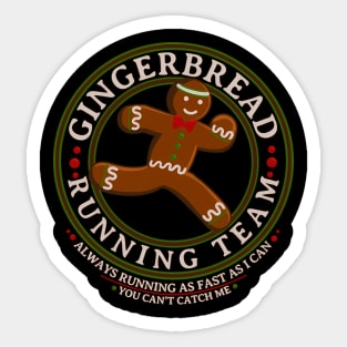 Gingerbread Running Team Sticker